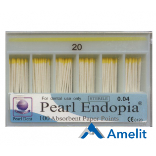Штифти паперові 0.4 кон., №20 (Pearl Dent), 100 шт./пак.